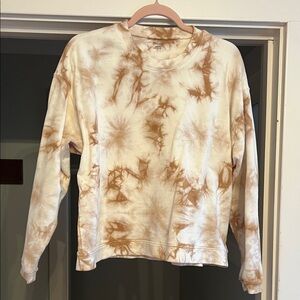 Madewell Tie-Dye Sweatshirt - Cream and Brown